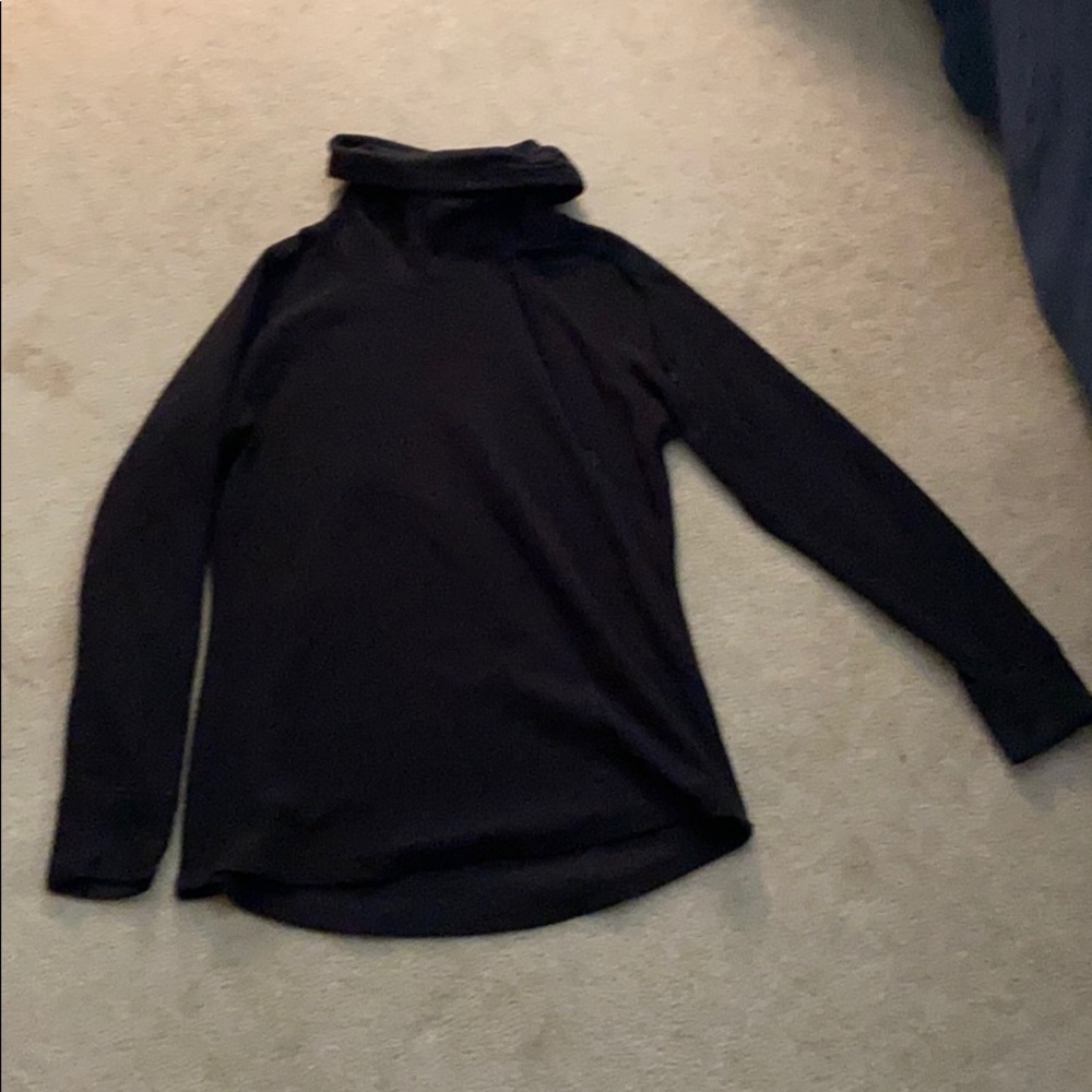 roll neck long sleeved microfleece shirt